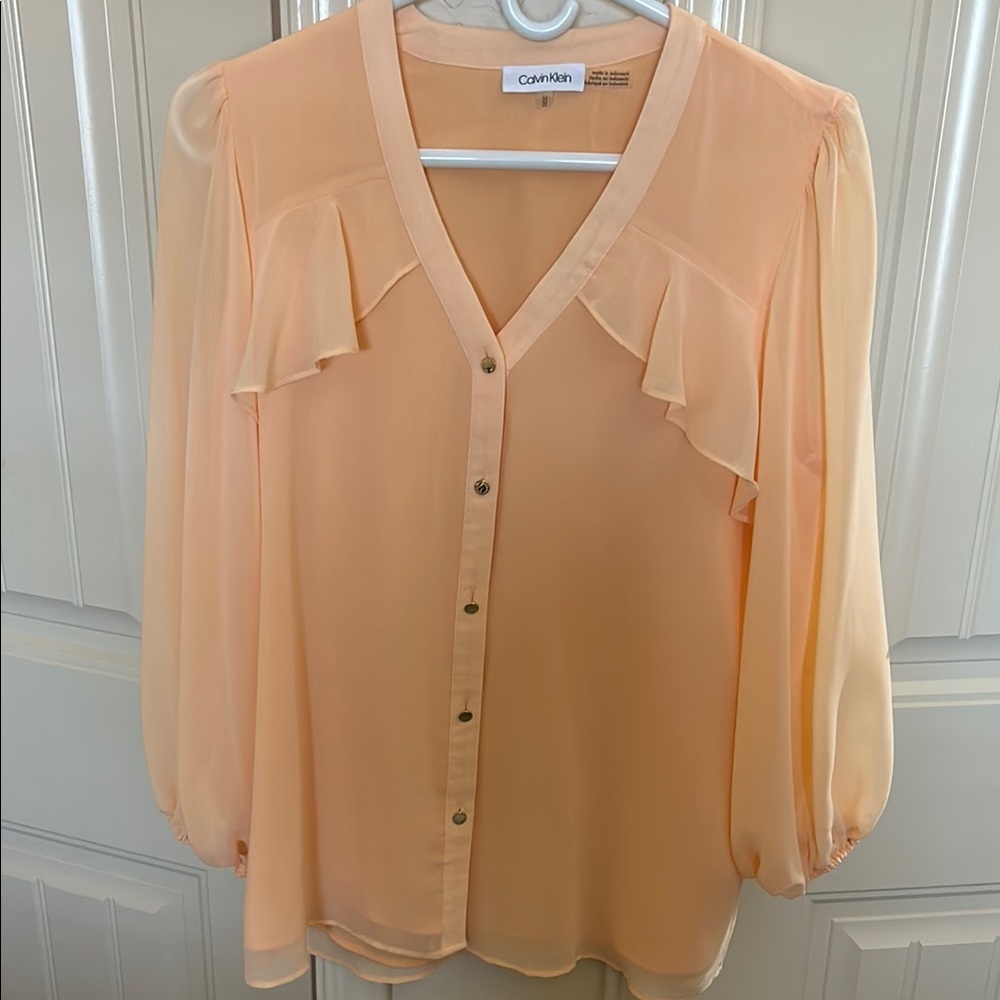 Calvin Klein Peach Blouse
